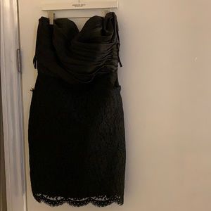 NOIR by lazaro black short bridesmaid dress